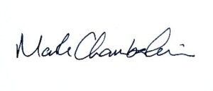 Chair – Mark Chamberlain signature